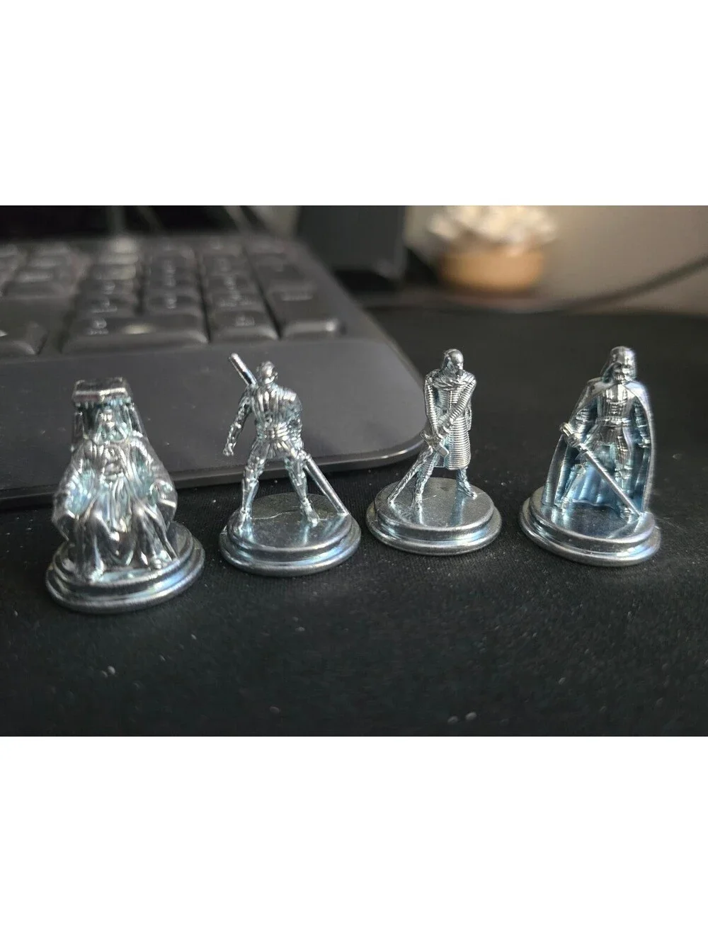 Set of 4 Metal Star Wars Monopoly Dark Side of the Force Player Pawns